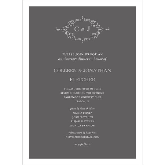 Sophisticated Flourish Invitations